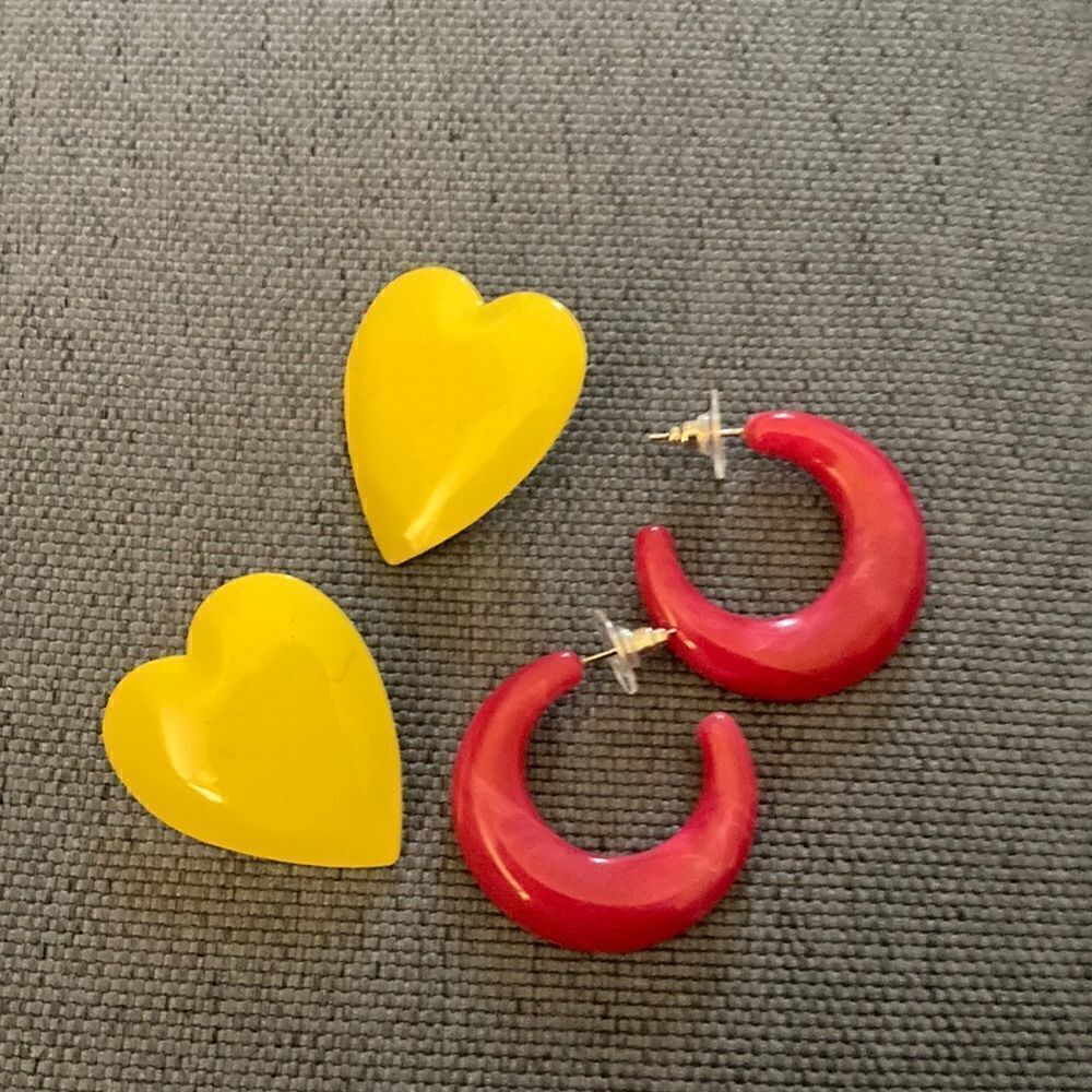 Earrings 2 Pair NWOT With Post Back for Pierced Ears.